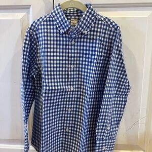 Crewcuts Blue and White Gingham Button-Down Shirt